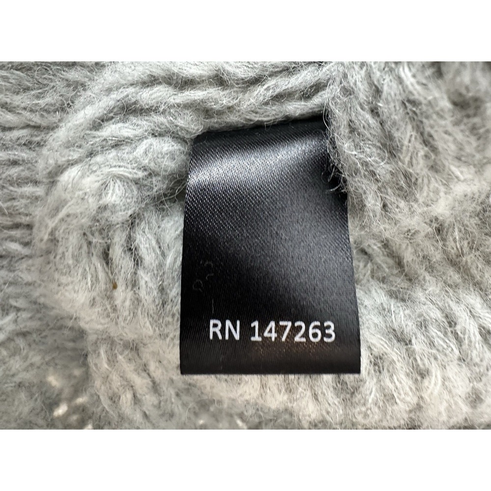 Eleven Six Vaida Sweater Women's M/L Pale Grey Hand Knit Baby Alpaca Wool $398 - Picture 12 of 14